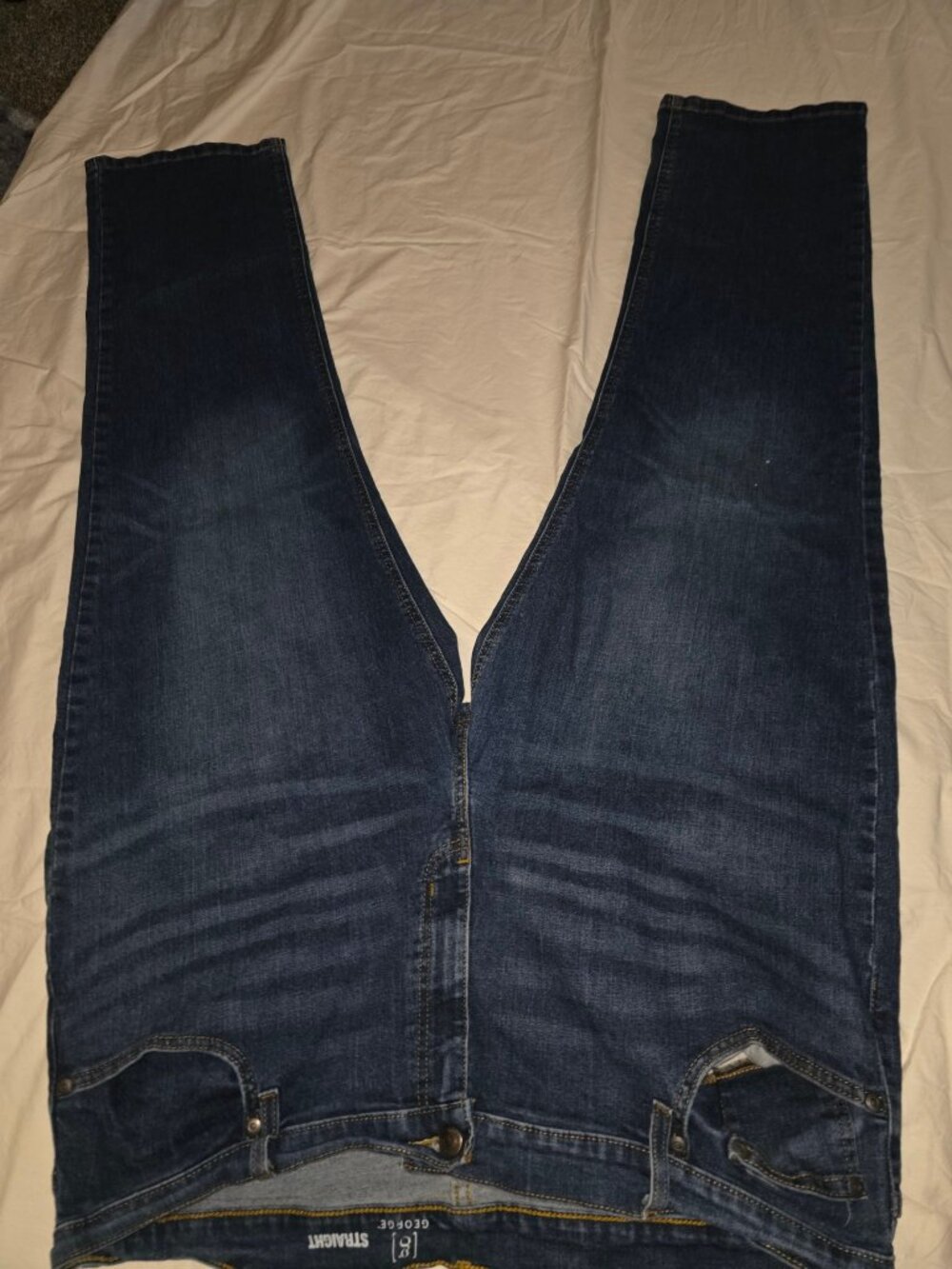 George Straight Leg Jeans 42x30 Dark Wash